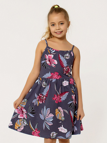 *Сарафан "Кокетка" Цветы Виноградный арт. дк169с